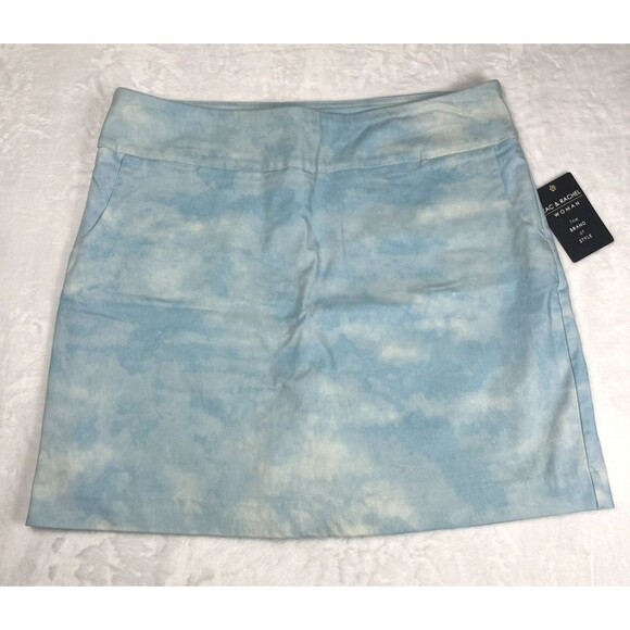 Zac & Rachel Woman Skort Skirt Over Shorts Blue White Size 18W NEW - Picture 1 of 10